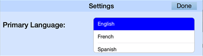 primary_selection Primary Language