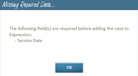Missing Required Data...