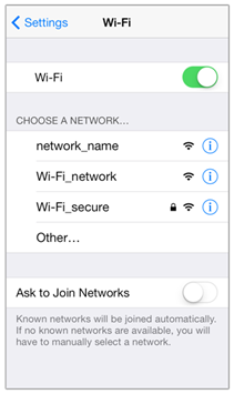 iOS 7 Wi-Fi