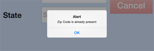 Zip Add Alert Already Present