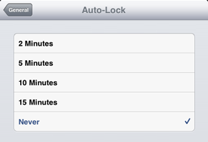 Auto-Lock Menu