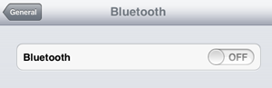 settings_bluetooth_off Bluetooth OFF