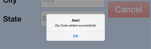 zip_add_alert_succesful Zip Code Add Alert Successful
