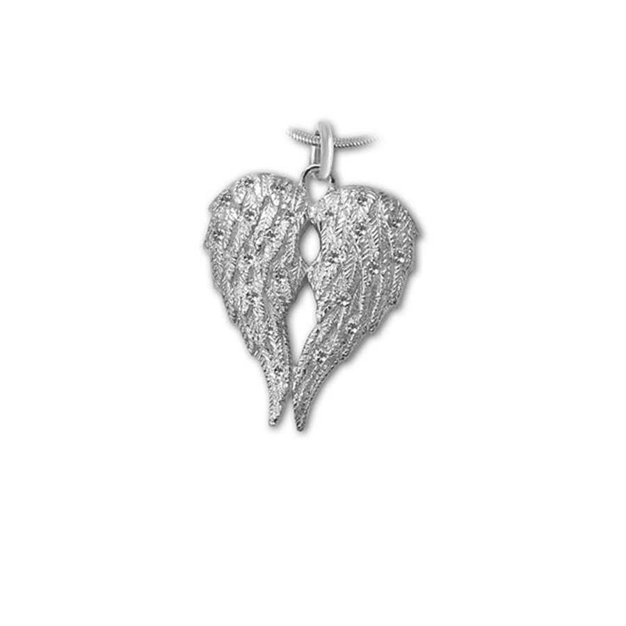 Chrome and Jewel Angel Wing Pendant