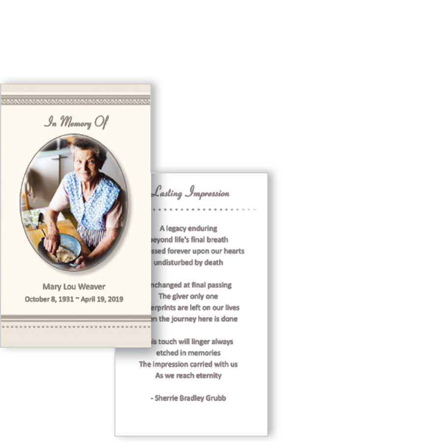 Endless Grace Prayer Card
