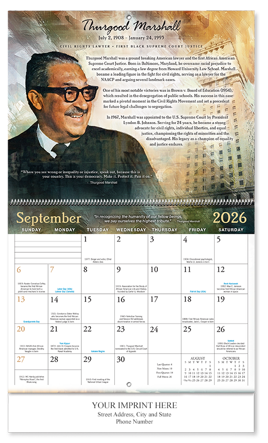 A Celebration of Black American History Calendar