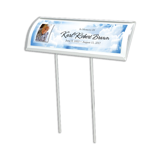Personalized Temporary Upright Grave Marker