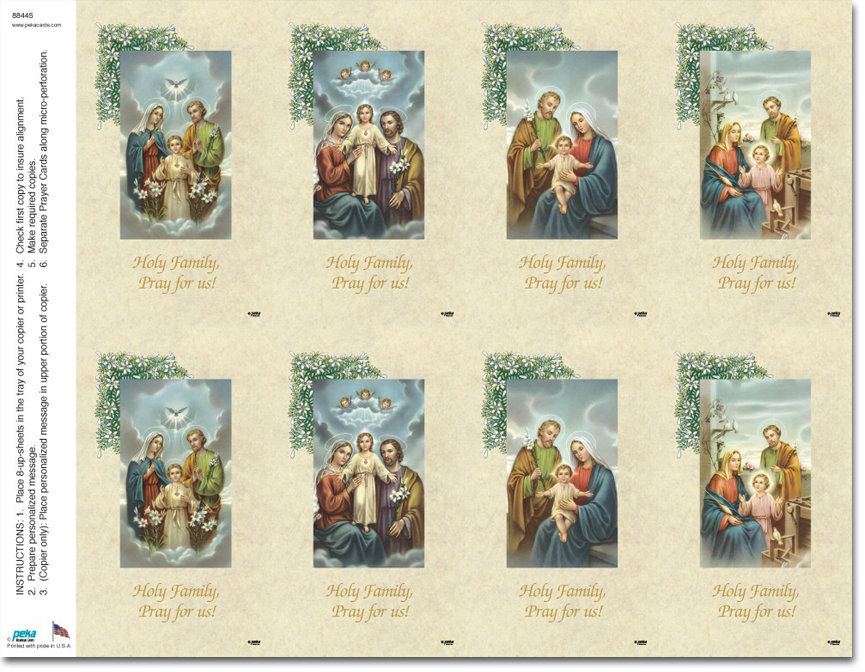 Holy Family Prayer Cards Assortment