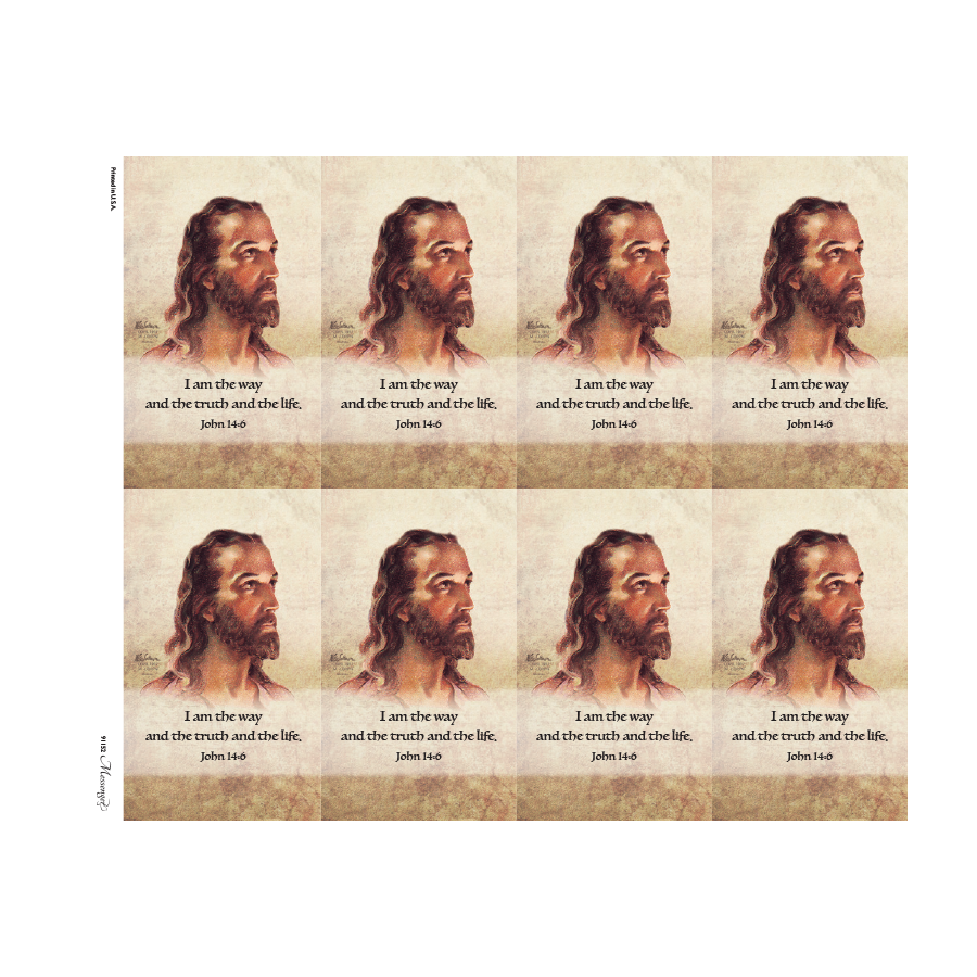 Sallman Head of Christ Prayer Cards
