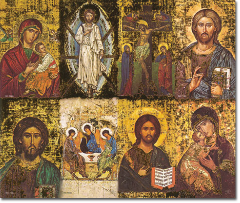 Byzantine Icon Gold Foil Prayer Cards