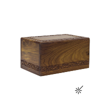 Carved Sheesham Wood Urn