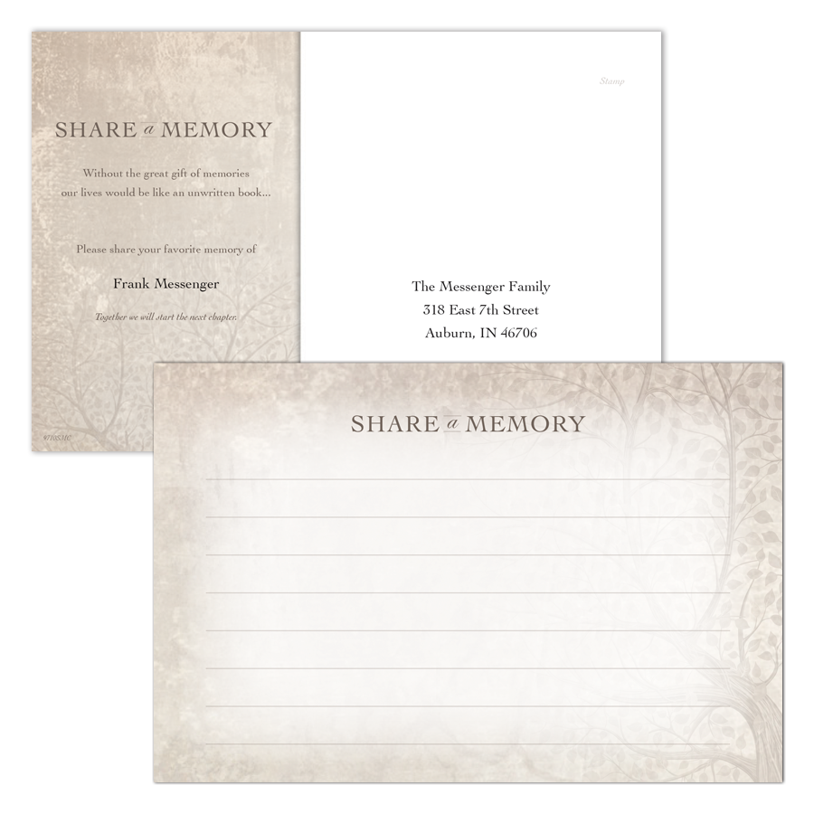 Signature Share A Memory Card