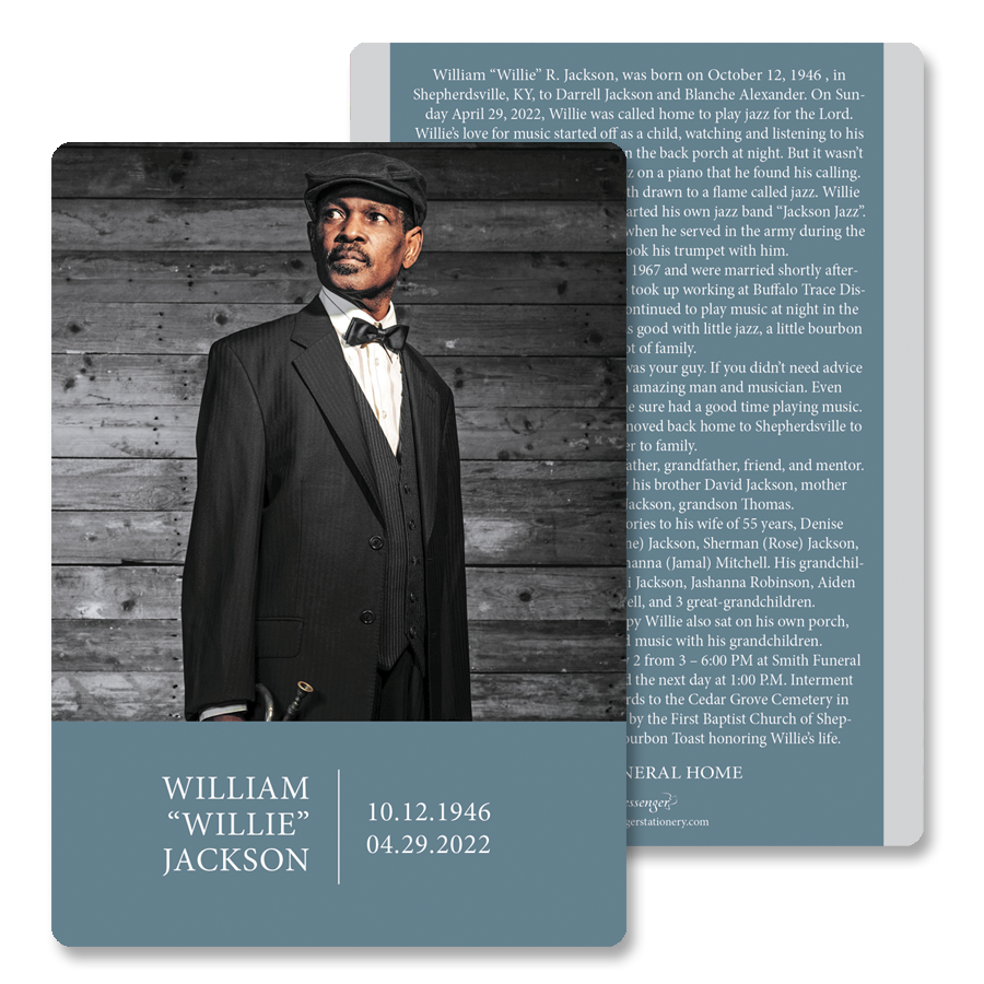 Gallery Signature Obituary Keepsake